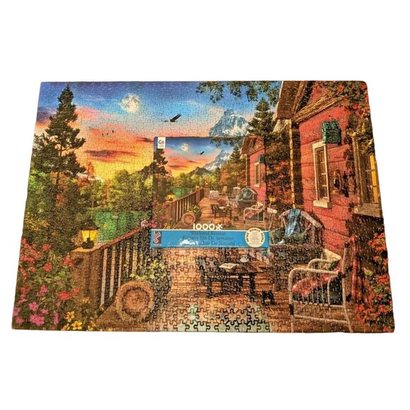 Ceaco Wooden Terrace Sunset by Dominic Davison 1000 Piece Jigsaw Puzzle - Picture 4 of 9